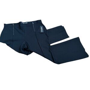 Karl Lagerfeld Zipper Pants Womens Plus Size 2X Black Slacks Pull On Esseentials